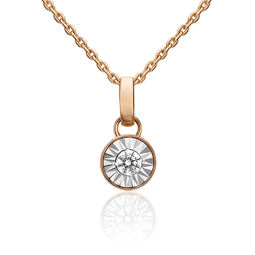 

Кулон из комбинированного золота PLATINA jewelry 03-3094-00-101-1111-30, бриллиант, 03-3094-00-101-1111-30