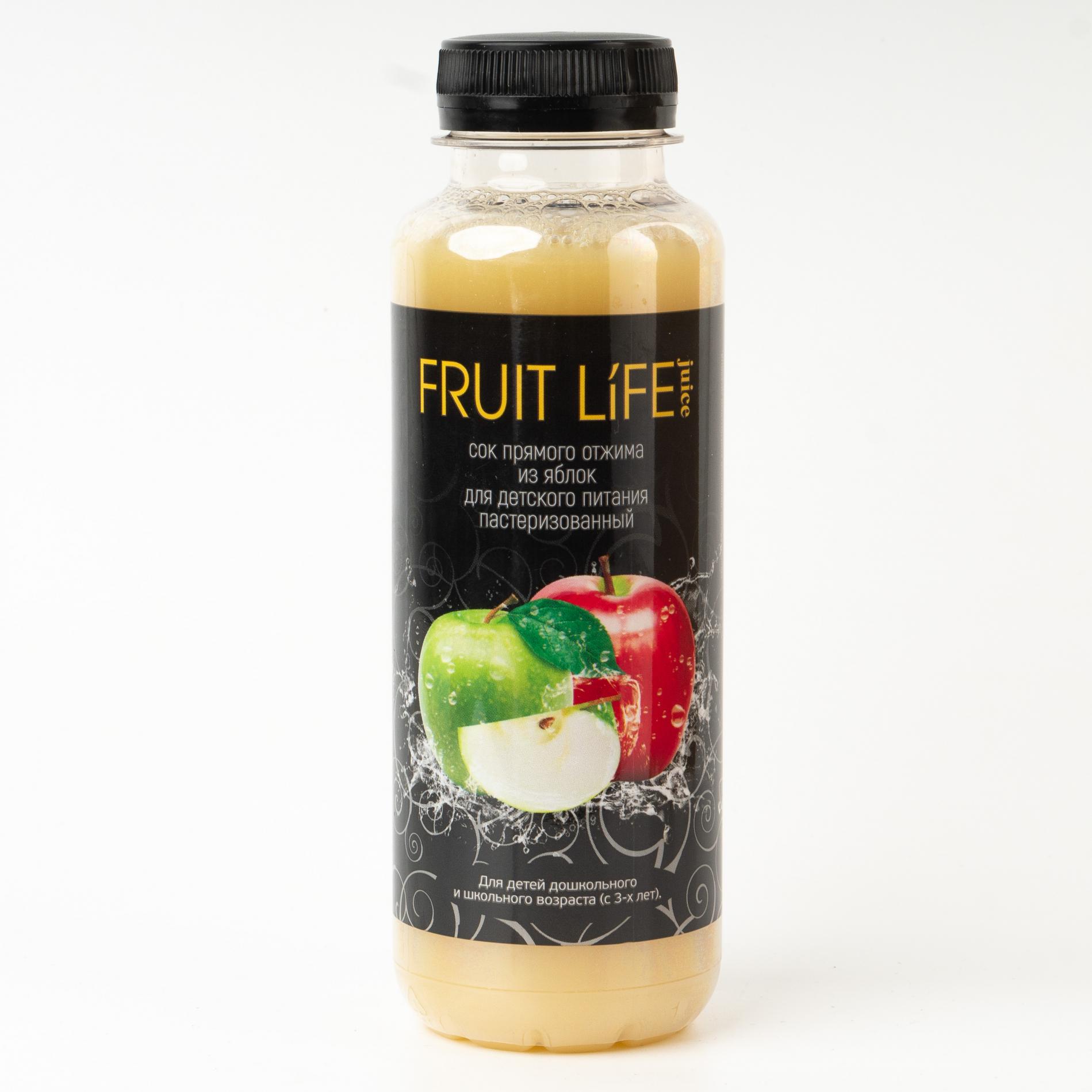 

Яблочный сок для детского питания (с 3-х лет) прямого отжима, Fruit Life Juice - 330 мл
