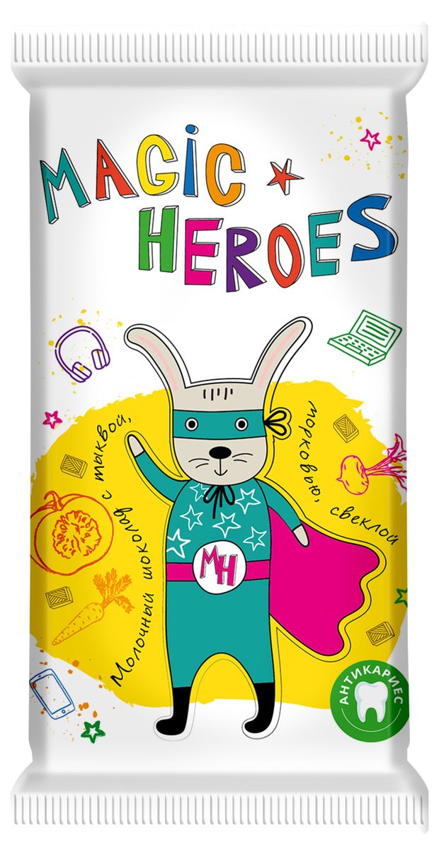 

Шоколад Magic Heroes молочный с овощами 30 г
