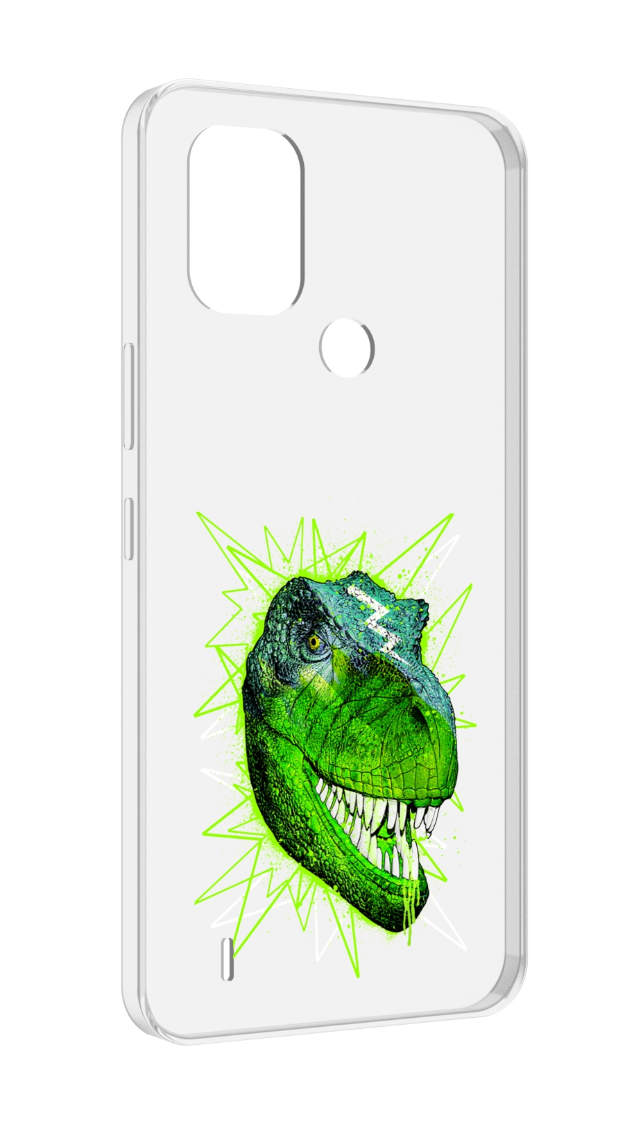 

Чехол MyPads зеленый динозавр для Nokia C31, Прозрачный, Tocco