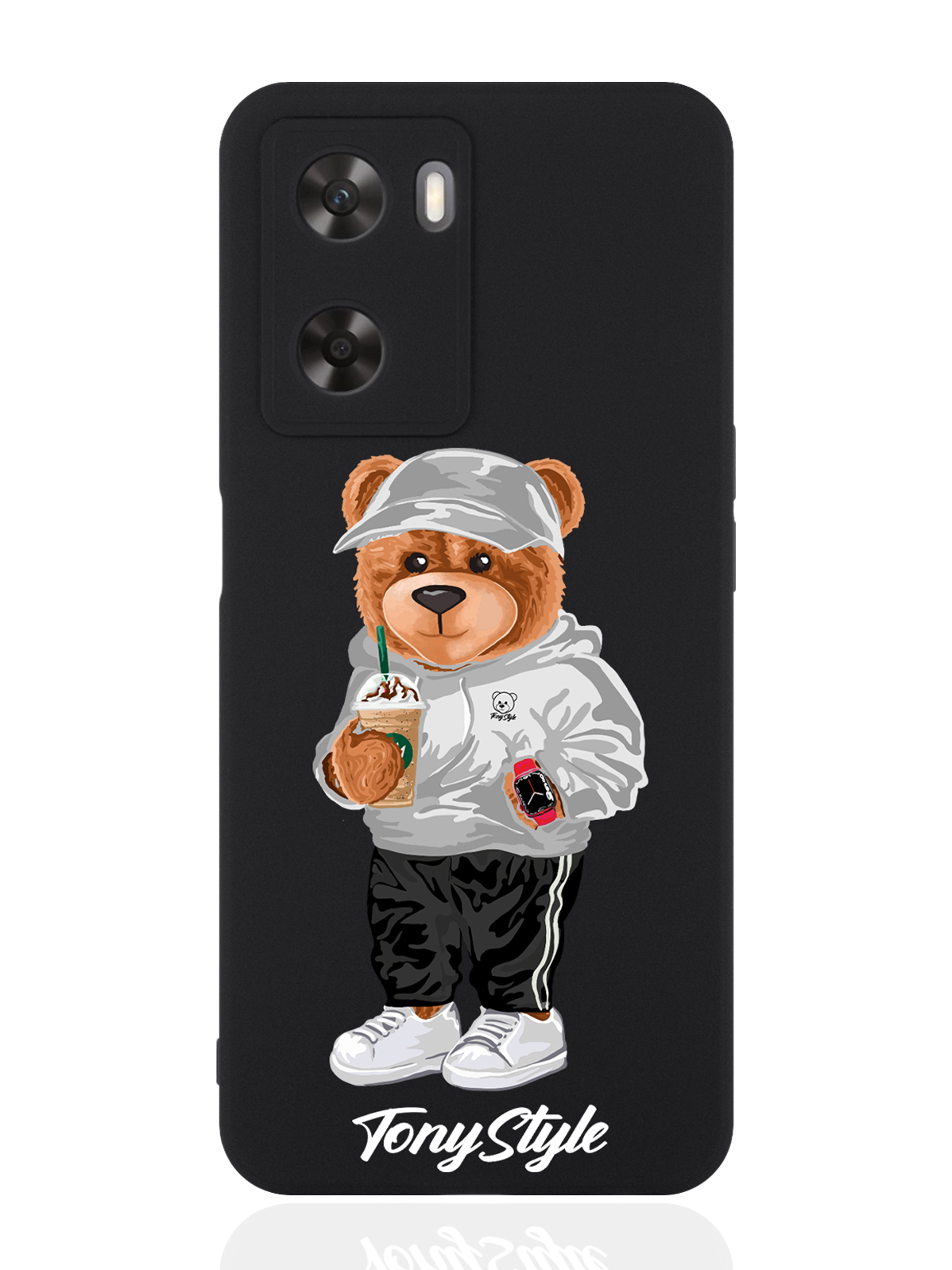 

Чехол для Oppo A57s Tony Style с кофе черный, Серый;белый;черный