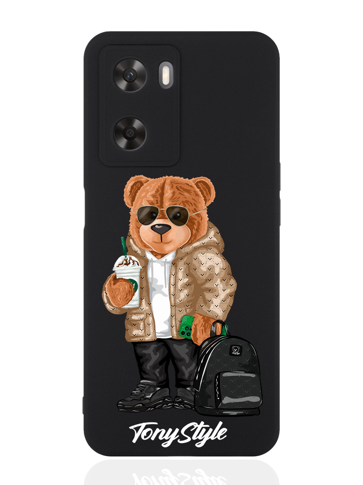 

Чехол для Oppo A57s Tony Style в очках черный, Коричневый;черный;белый
