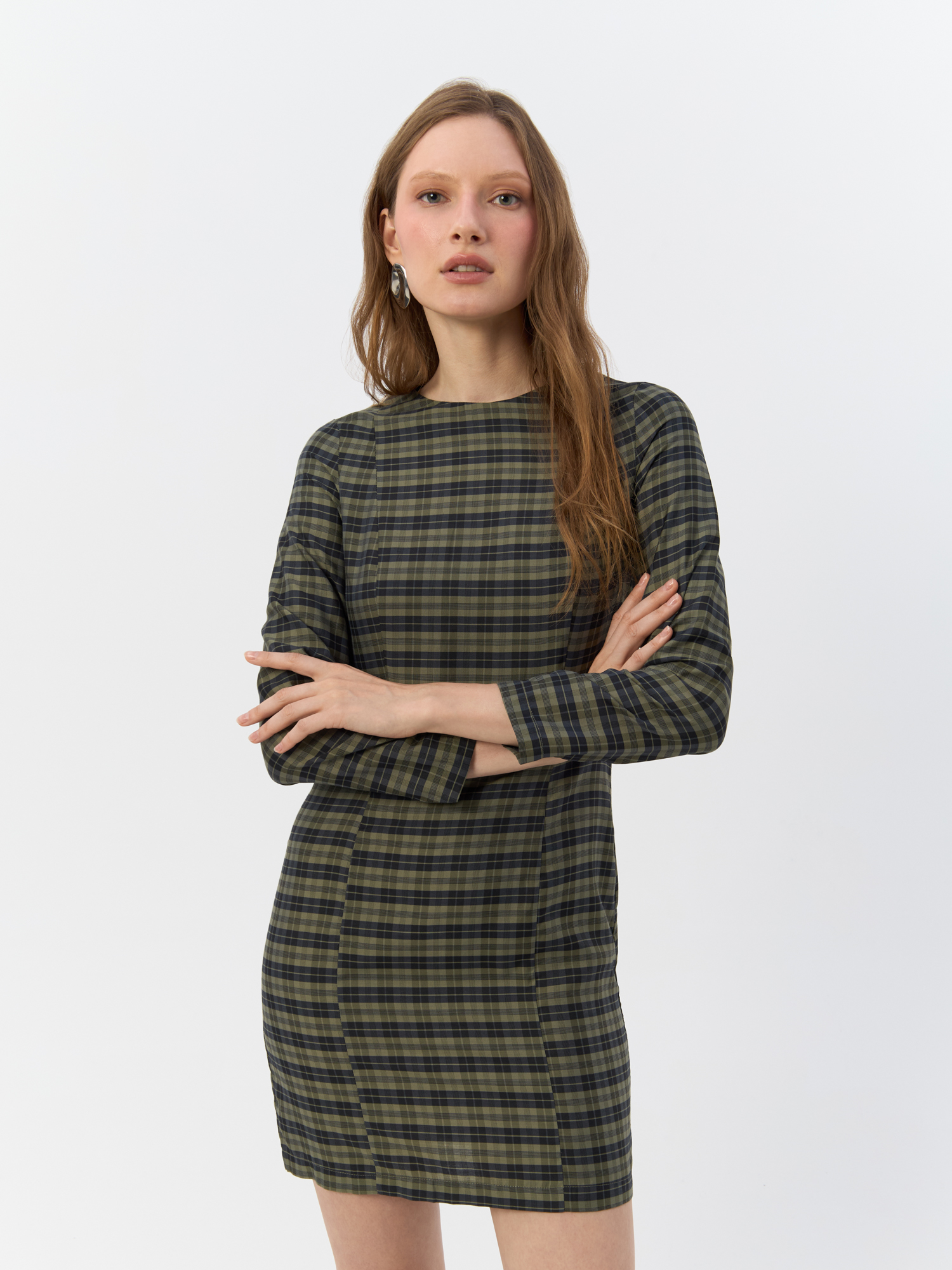 

Платье женское H&M 915487002 хаки 34 EU, 915487