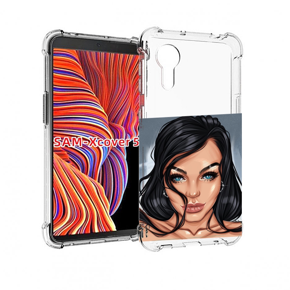 

Чехол MyPads голубые-глаза-у-брюнетки женский для Samsung Galaxy Xcover 5, Прозрачный, Tocco