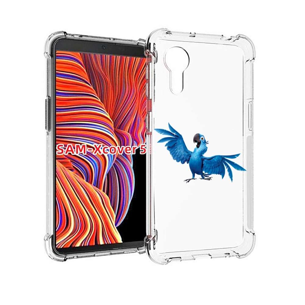 

Чехол MyPads голубой-попугайчик для Samsung Galaxy Xcover 5, Прозрачный, Tocco