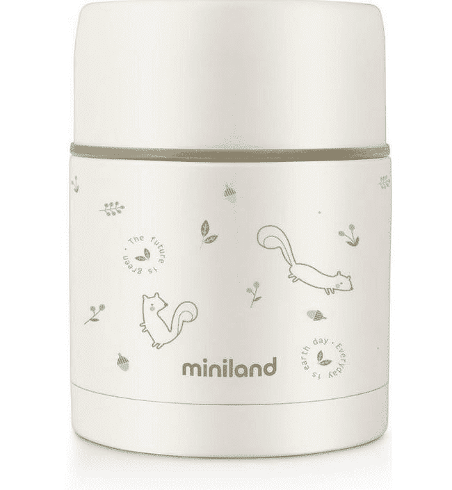 фото Miniland термос miniland natur thermos для еды, 600 мл, бурундуки