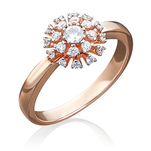 

Кольцо из красного золота с бриллиантом р. , PLATINA jewelry 01-5007-00-101-1110-30, 01-5007-00-101-1110-30