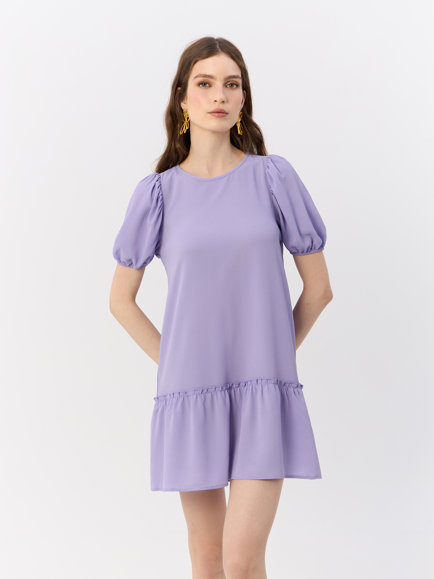 

Платье женское H&M 940149 фиолетовое 34 EU, Фиолетовый, 940149