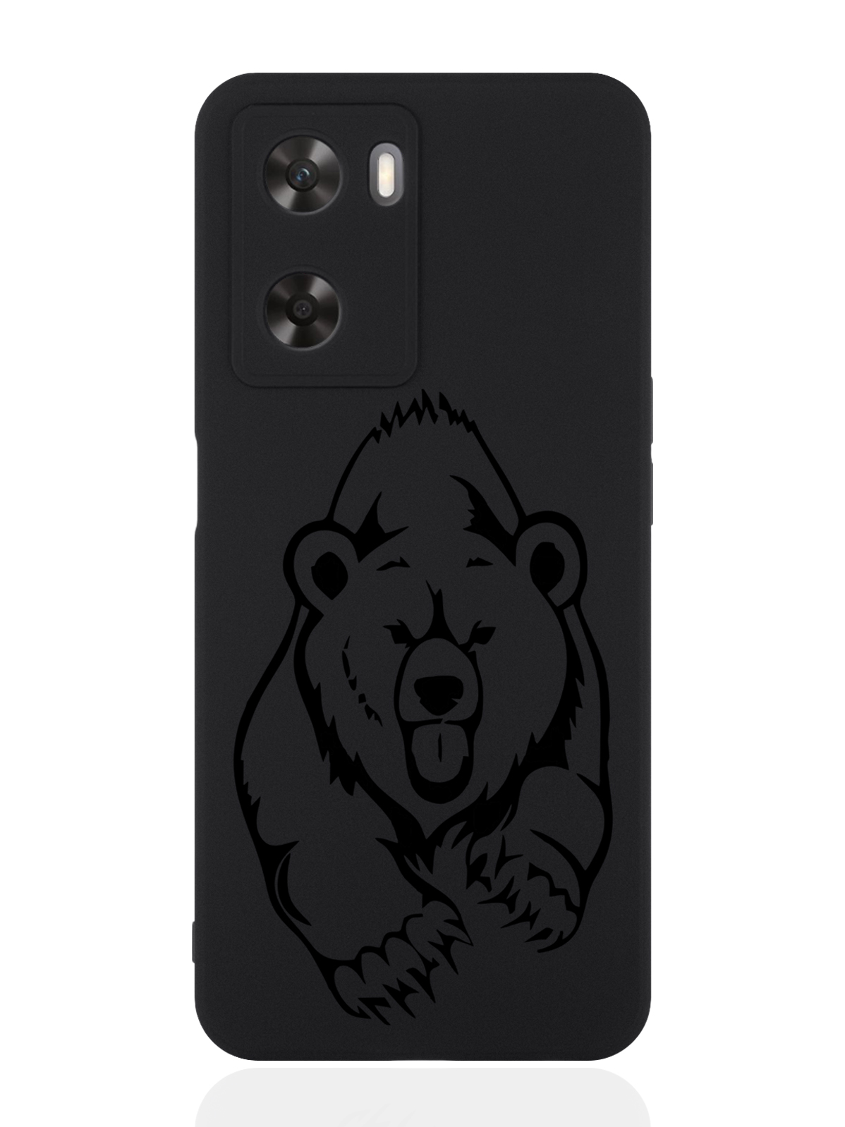 

Чехол для Oppo A57s Медведь черный