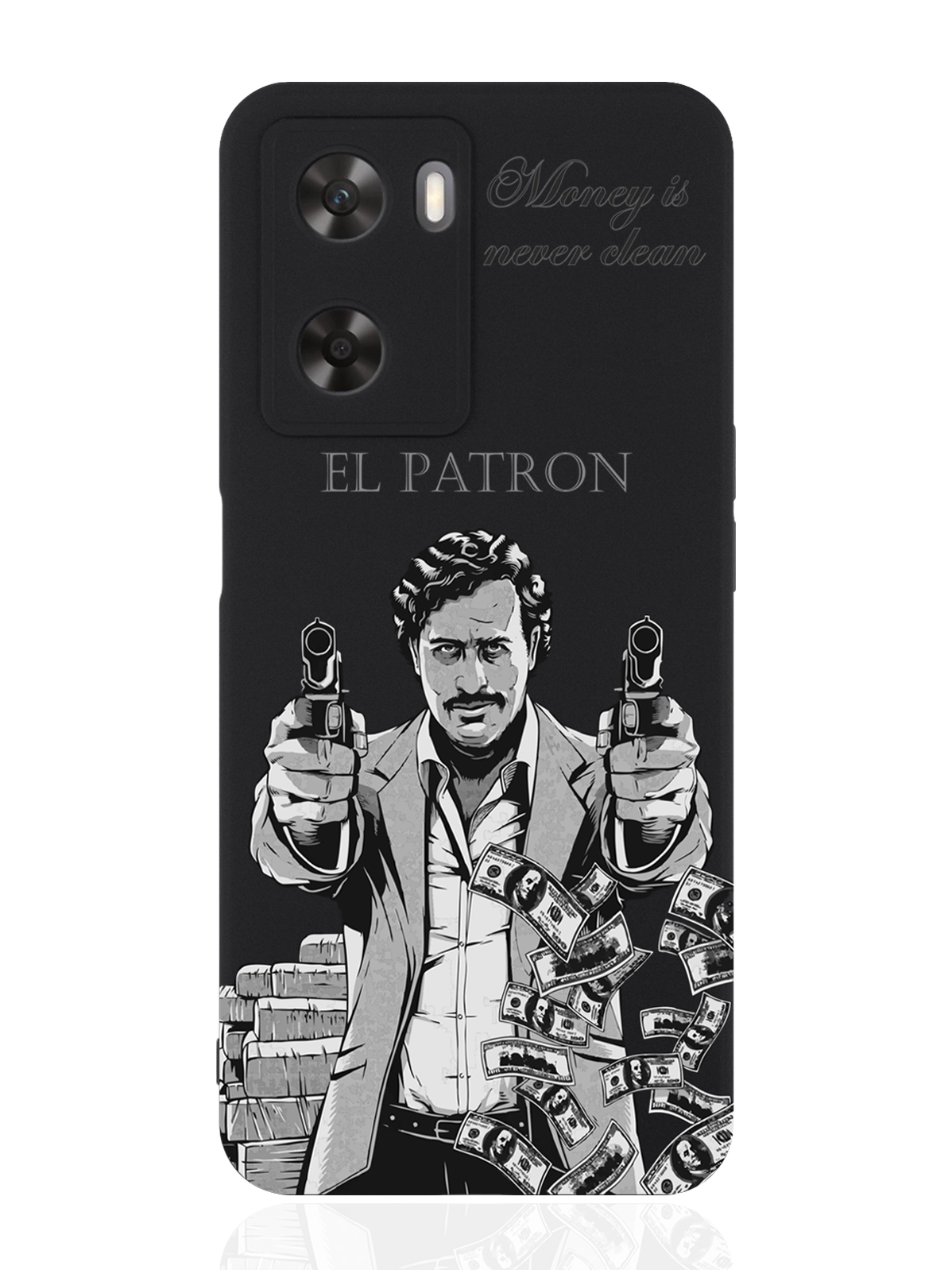 

Чехол для Oppo A57s El Patron Pablo Escobar, Серый;черный