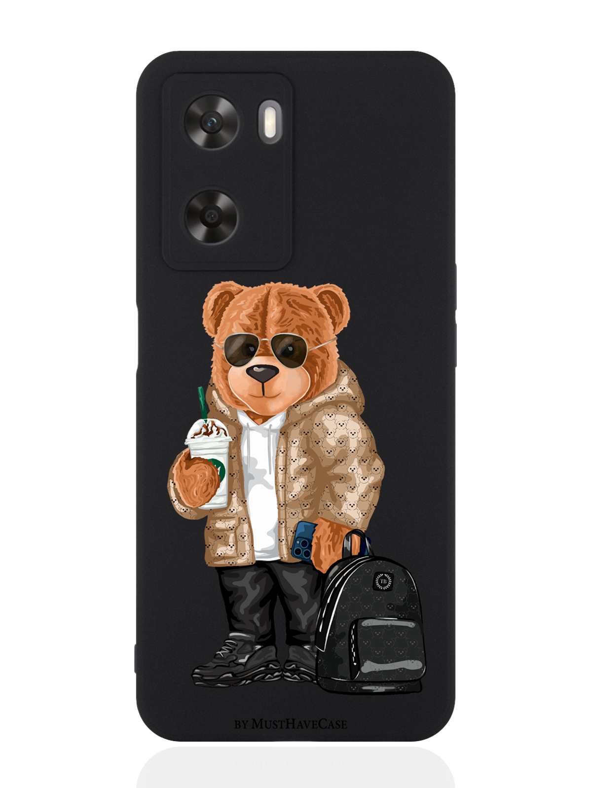 

Чехол для Oppo A57s Tony Style в очках черный, Коричневый;черный;белый