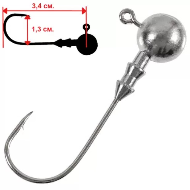 

Джиг головки Trigger Baits Aberdeen №2/0 19гр. 5шт., Серебристый, Aberdeen
