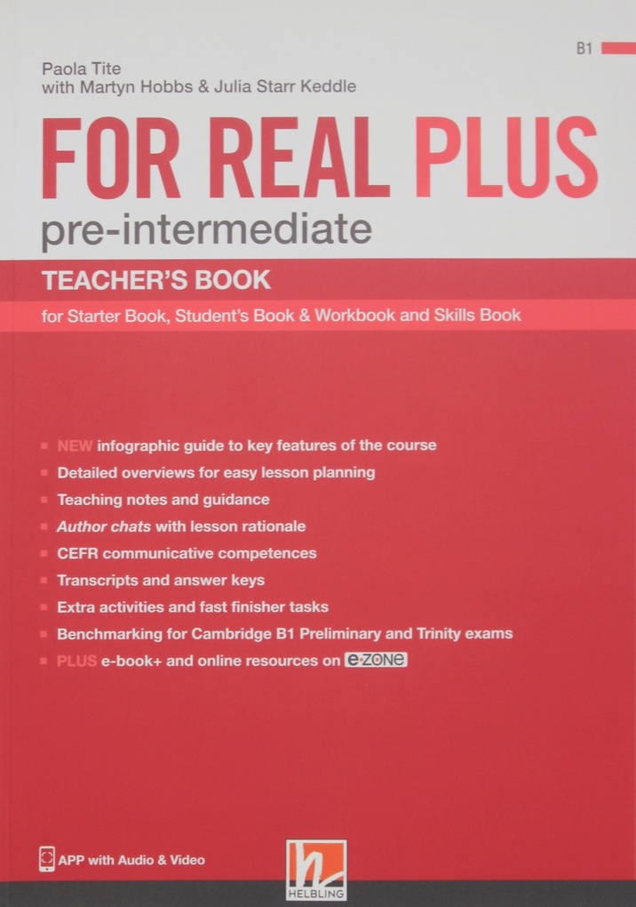 

For Real Plus Pre-Intermediate Teacher's book + e-zone, 9783990459171