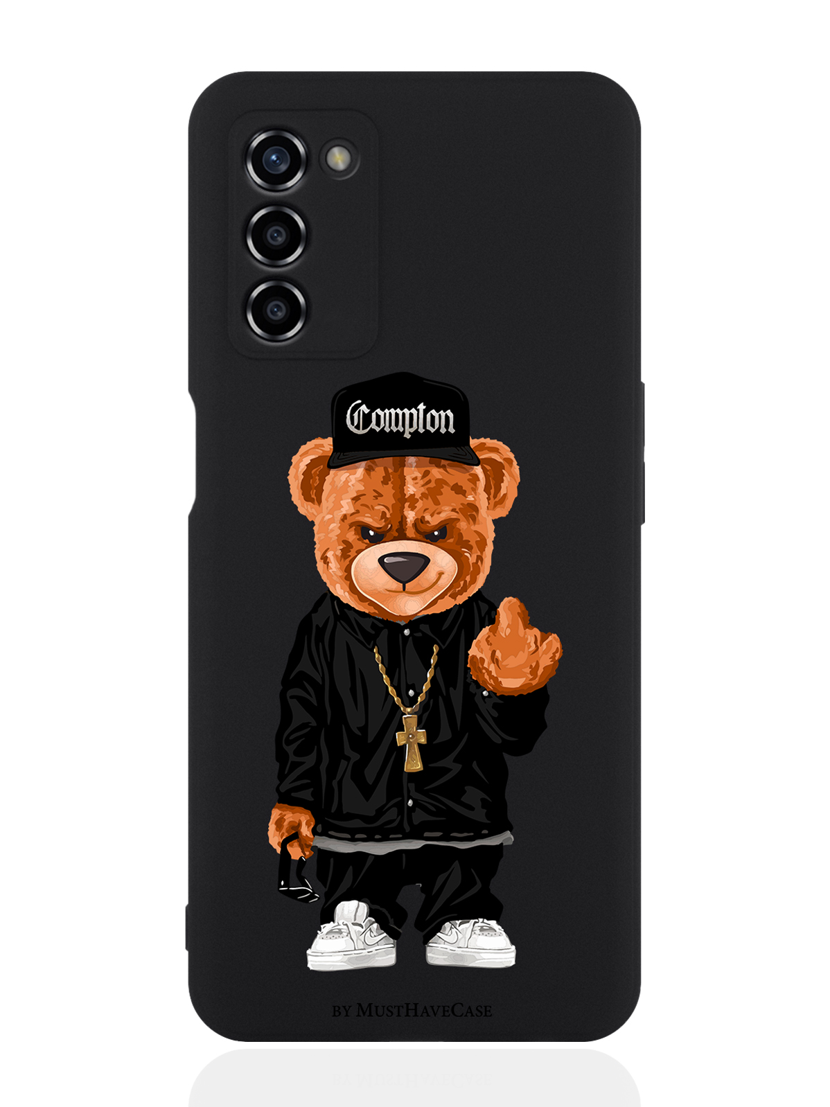 Чехол для OPPO A55 Мишка Compton черный