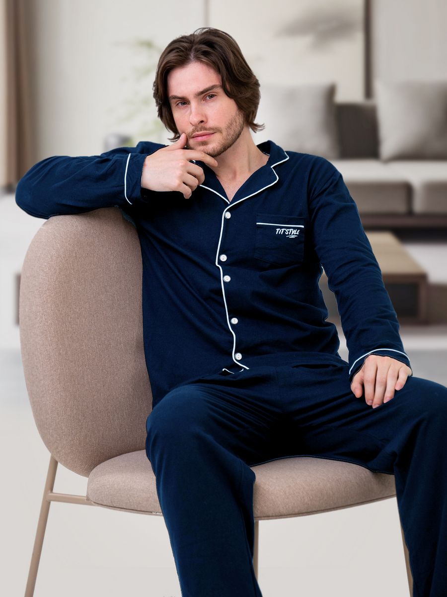 Пижама мужская TiT`Style ПМТС синяя 2XL