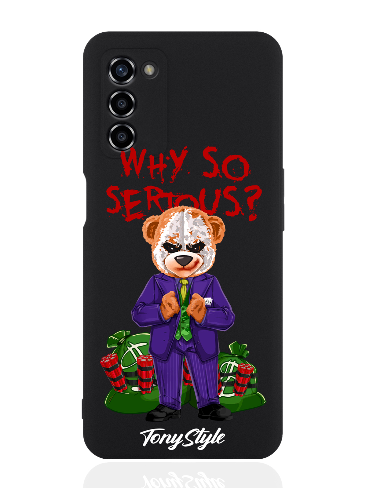 

Чехол для OPPO A55 Tony Style Why so serious черный, Разноцветный