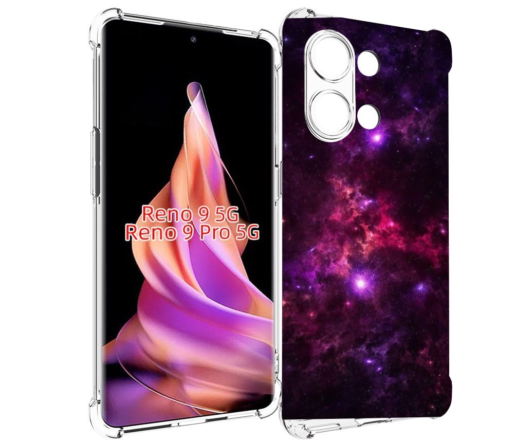 

Чехол MyPads фиолетовый-космос-с-облаками для Oppo Reno 9/Reno 9 Pro, Прозрачный, Tocco