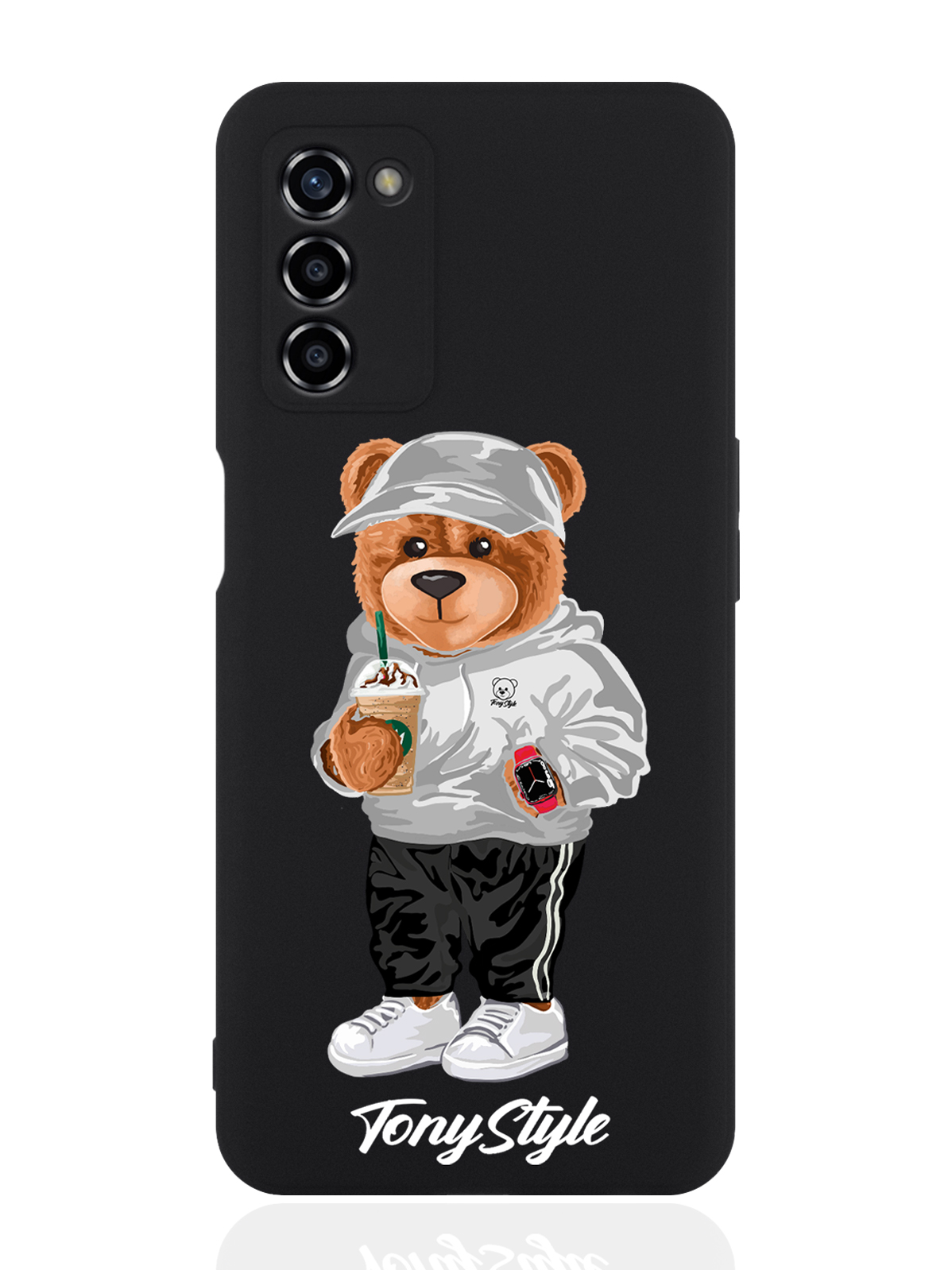 

Чехол для OPPO A55 Tony Style с кофе черный, Серый;белый;черный