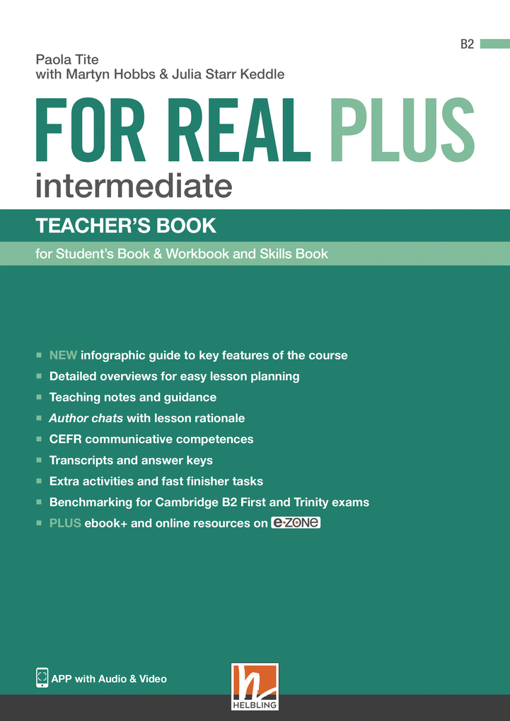 

For Real Plus Intermediate Teacher's book + e-zone, 9783990459188