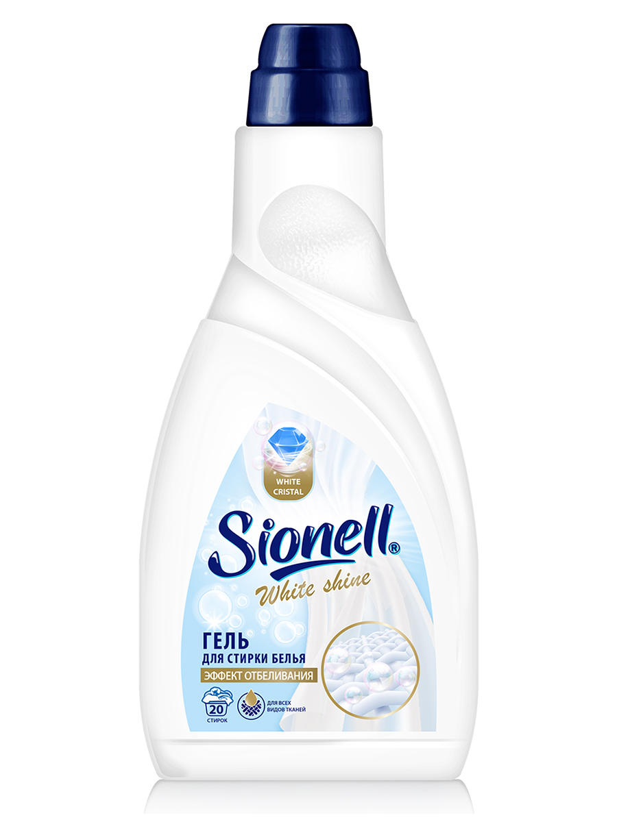 фото Гель для стирки sionell white shine 1 л