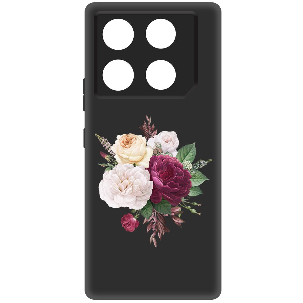 

Чехол-накладка Krutoff Soft Case Цветочная композиция для INFINIX GT 20 Pro черный