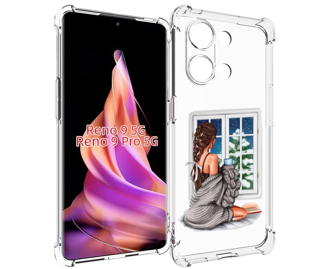 

Чехол MyPads уютное-зимнее-окно женский для Oppo Reno 9/Reno 9 Pro, Прозрачный, Tocco