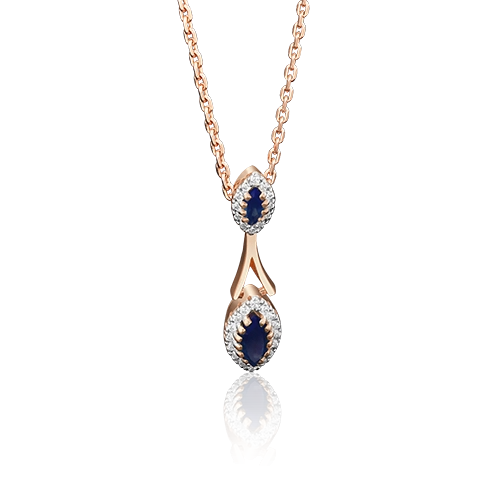 

Кулон из красного золота PLATINA jewelry 03-2720-00-105-1110-30, бриллиант/сапфир, 03-2720-00-105-1110-30