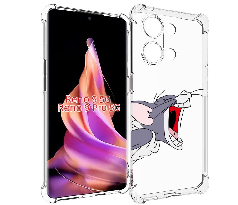 

Чехол MyPads том-голодный для Oppo Reno 9/Reno 9 Pro, Прозрачный, Tocco