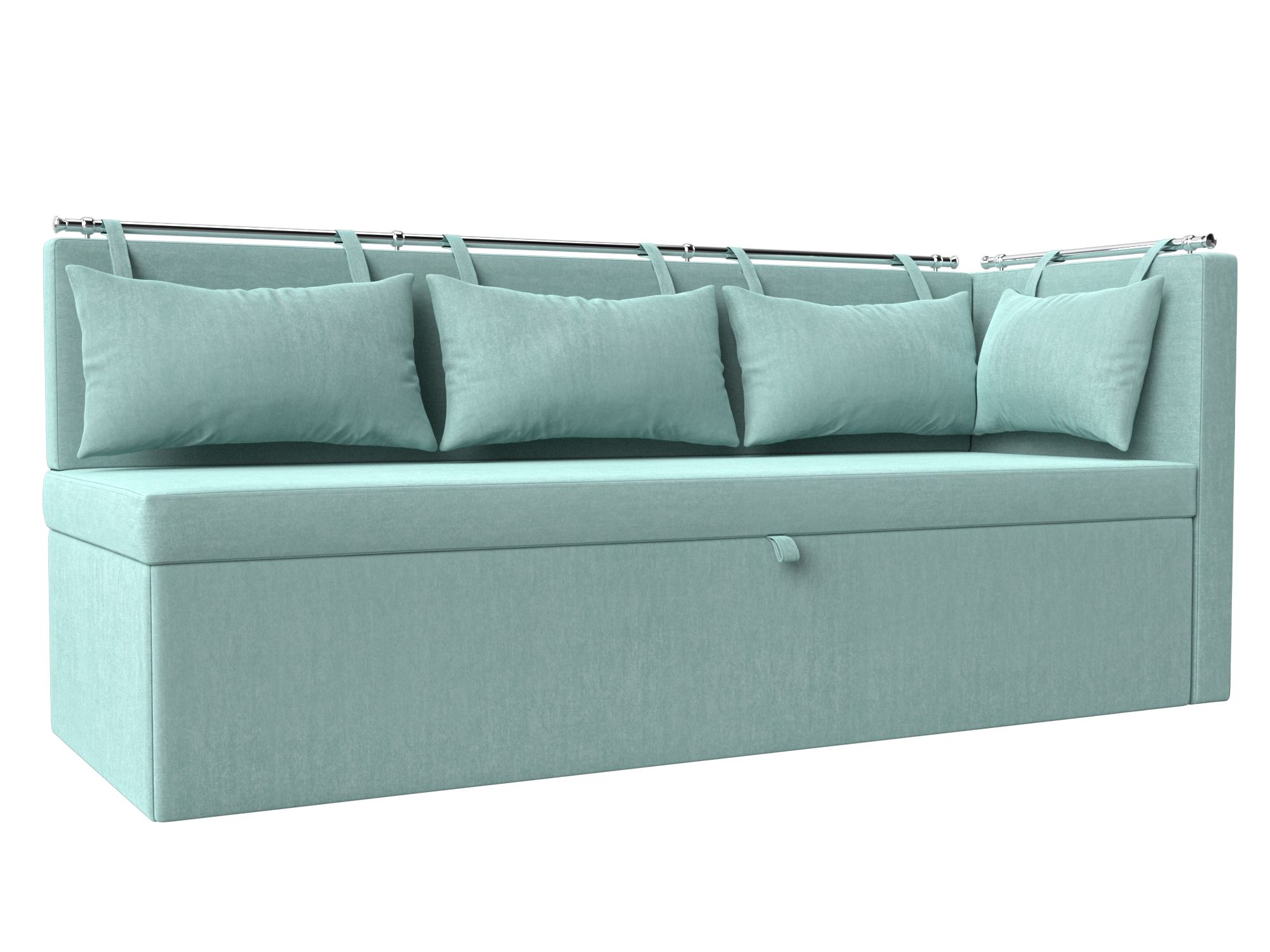 

Кухонный диван Лига Диванов Метро с углом правый Berat Ментоловый (рогожка), Зеленый, Метро с углом правый