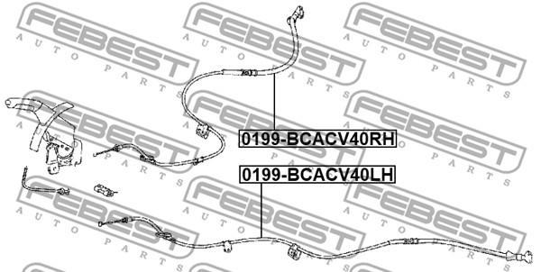 

FEBEST Трос ручника FEBEST 0199-BCACV40LH