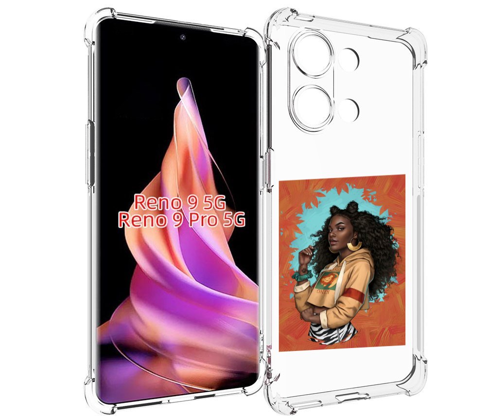 

Чехол MyPads темная-девушка женский для Oppo Reno 9/Reno 9 Pro, Прозрачный, Tocco