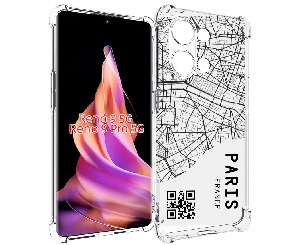 

Чехол MyPads схема-париж для Oppo Reno 9/Reno 9 Pro, Прозрачный, Tocco