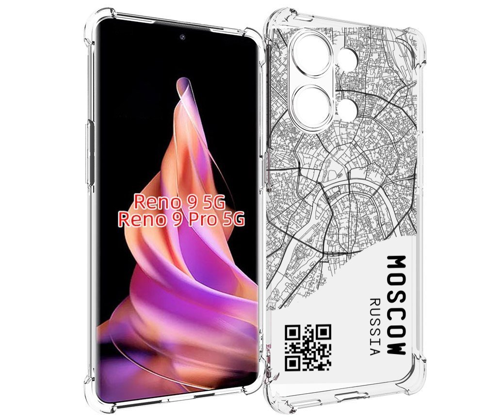 

Чехол MyPads схема-москва для Oppo Reno 9/Reno 9 Pro, Прозрачный, Tocco