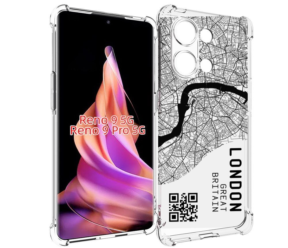 

Чехол MyPads схема-лондон для Oppo Reno 9/Reno 9 Pro, Прозрачный, Tocco