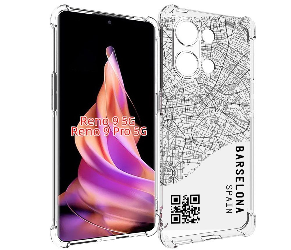 

Чехол MyPads схема-барселона для Oppo Reno 9/Reno 9 Pro, Прозрачный, Tocco
