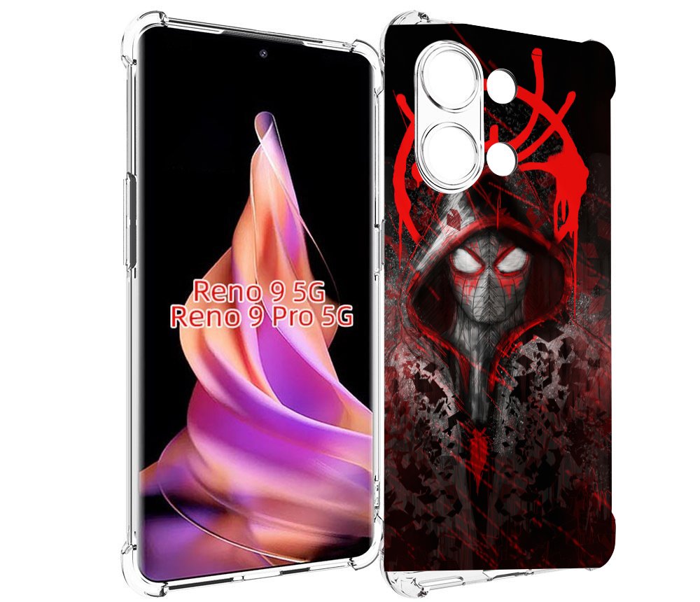 

Чехол MyPads страшный человек паук мужской для Oppo Reno 9/Reno 9 Pro, Прозрачный, Tocco