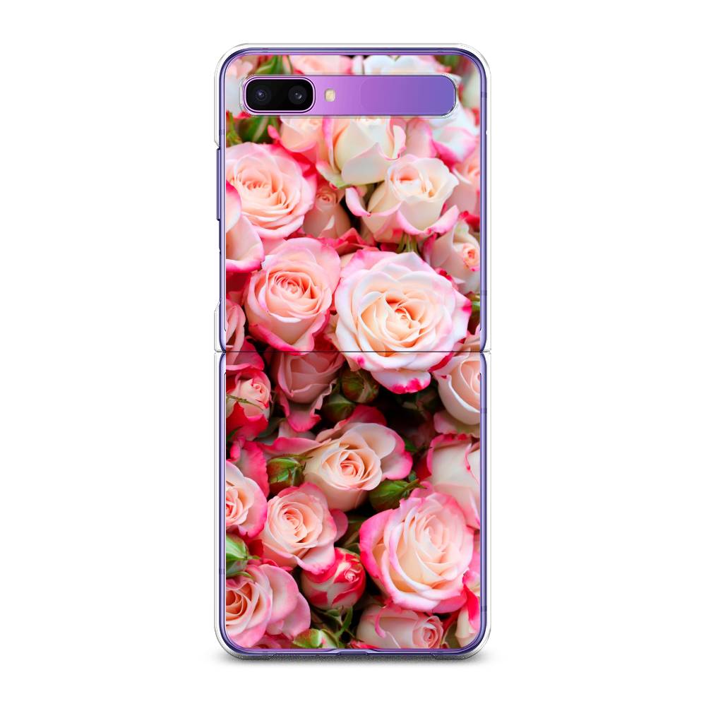 

Чехол на Samsung Galaxy Z Flip 1 "Много роз", Розовый, 2107150-2