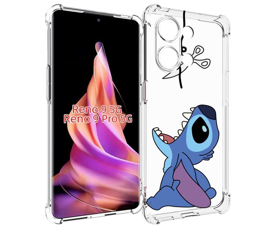 

Чехол MyPads стич-с-ножницами для Oppo Reno 9/Reno 9 Pro, Прозрачный, Tocco