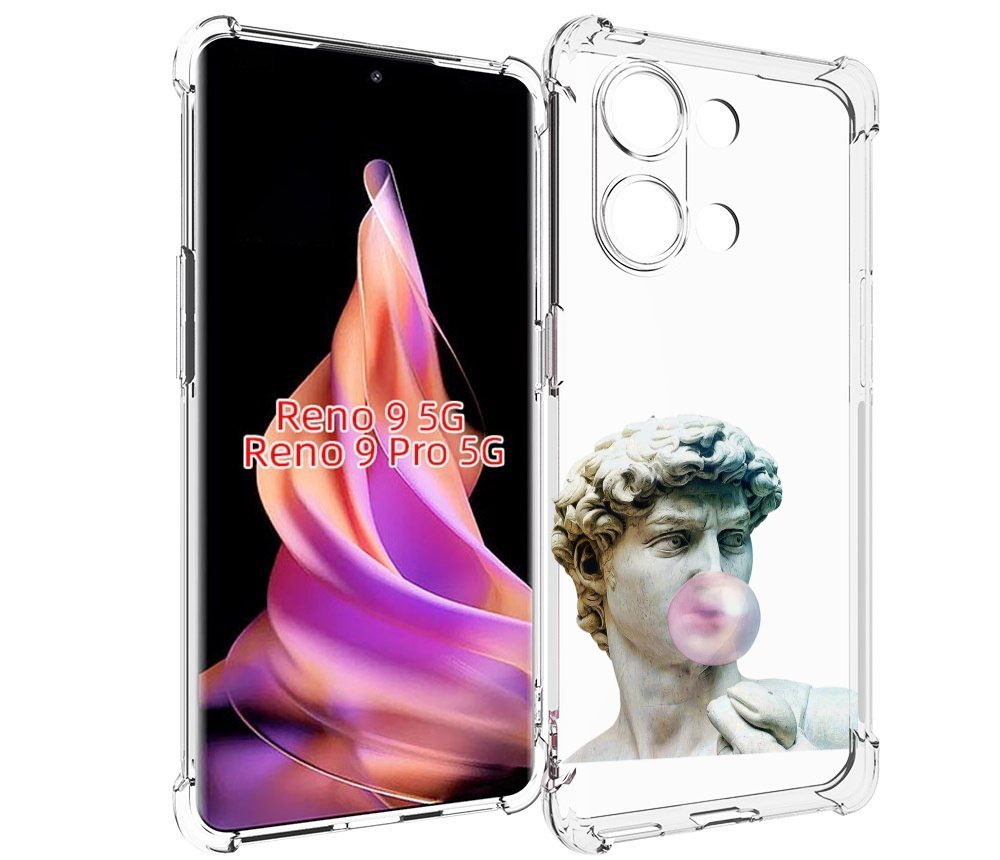 

Чехол MyPads статуя-с-жвачкой для Oppo Reno 9/Reno 9 Pro, Прозрачный, Tocco