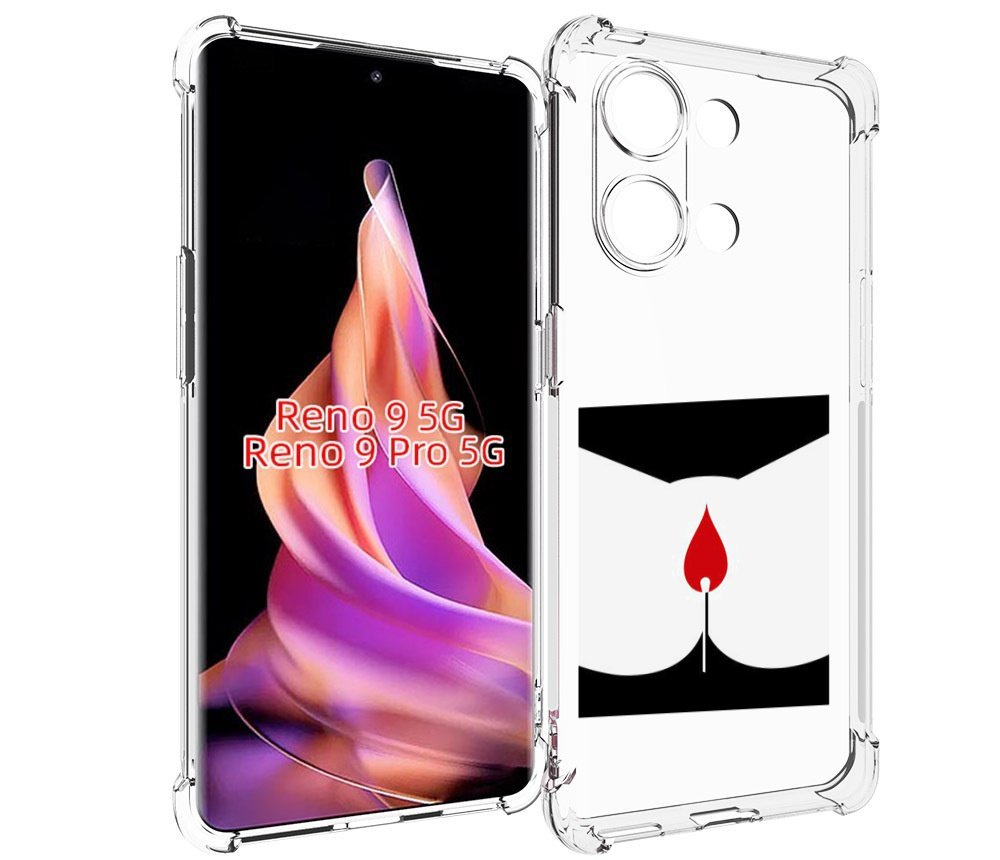 

Чехол MyPads спичка горит для Oppo Reno 9/Reno 9 Pro, Прозрачный, Tocco