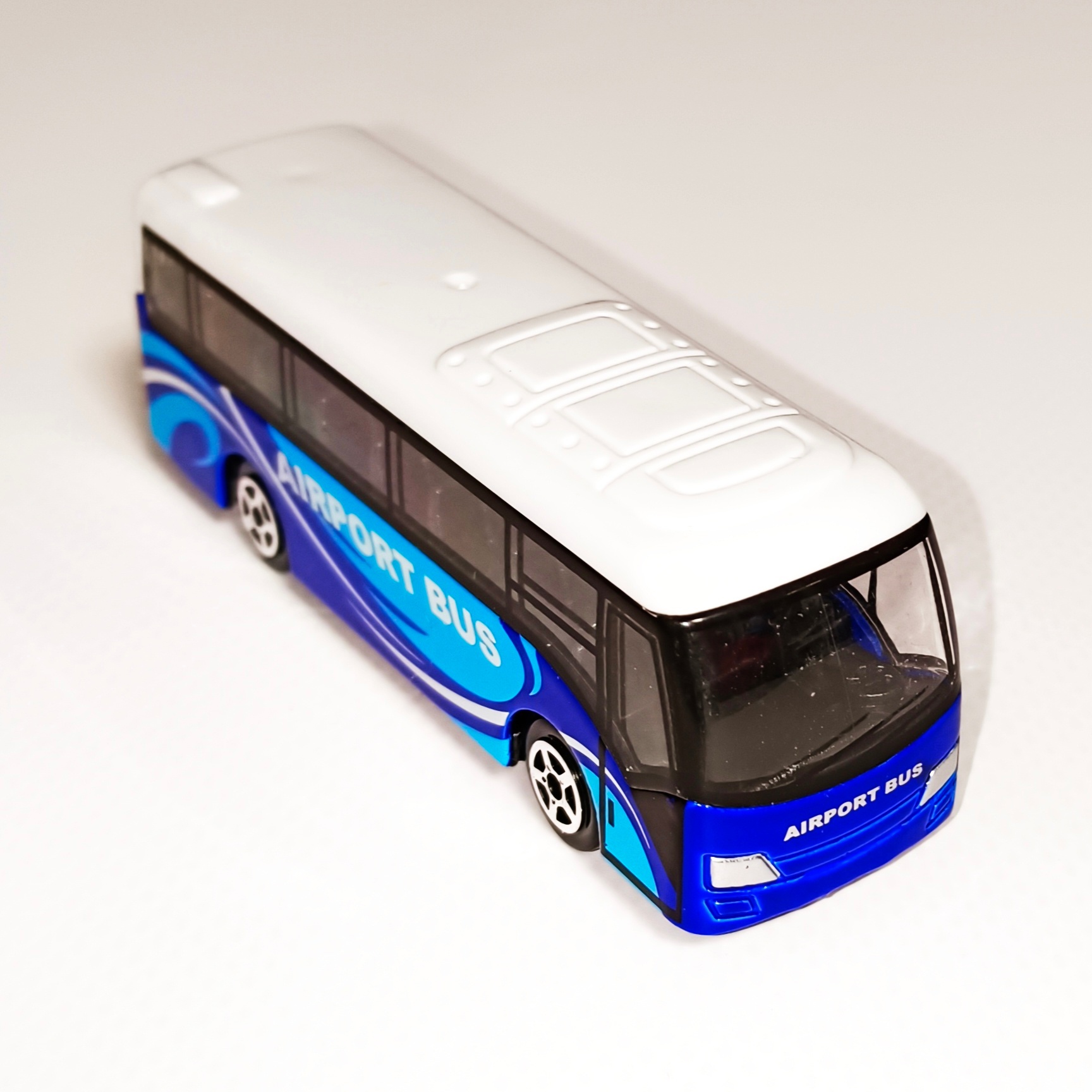Игрушечный автобус 1000toys синей расцветки метало пластик