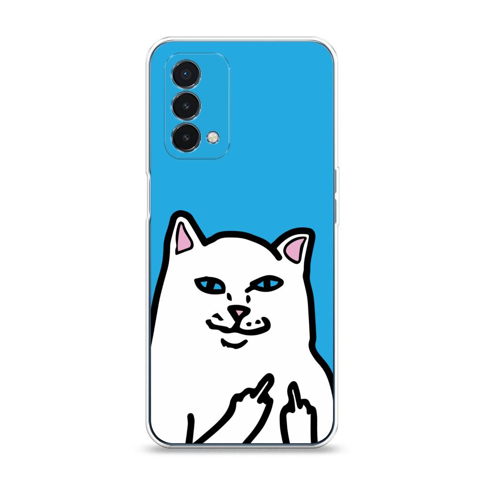 

Чехол Awog на OnePlus Nord N200 5G / ВанПлас Nord N200 5G "Кот жесть", Белый;голубой;черный, 152250-9