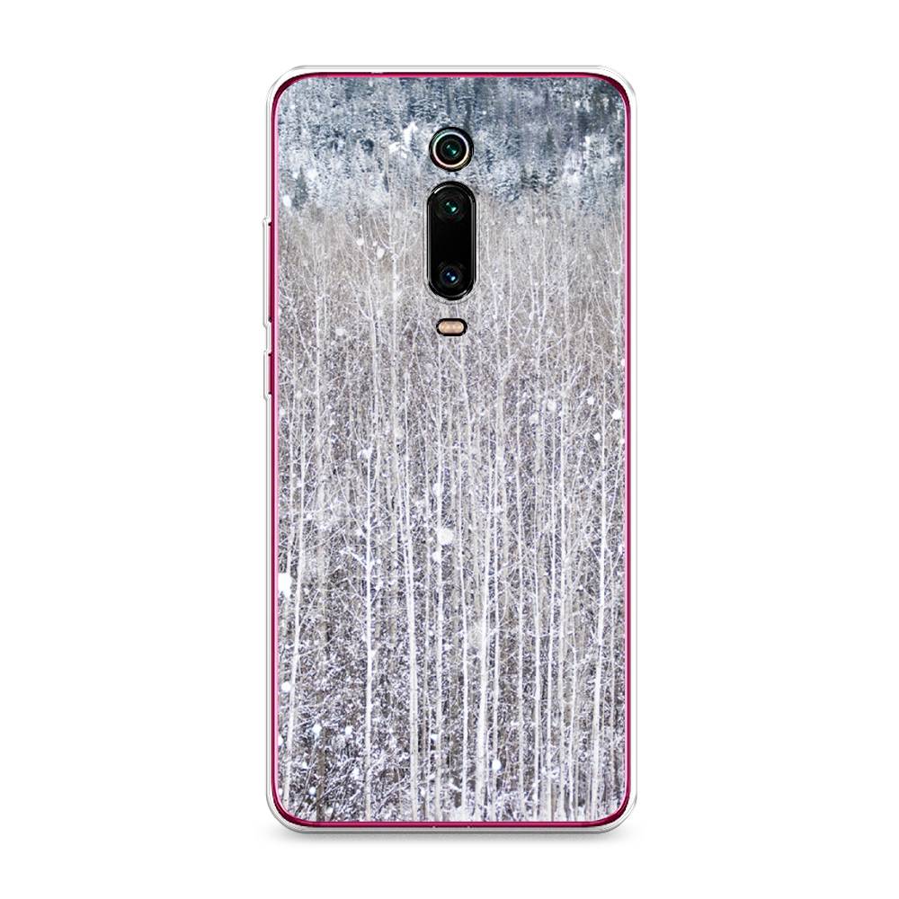 

Чехол на Xiaomi Redmi K20 "Снежный лес", Бежевый;серый;белый, 35650-5
