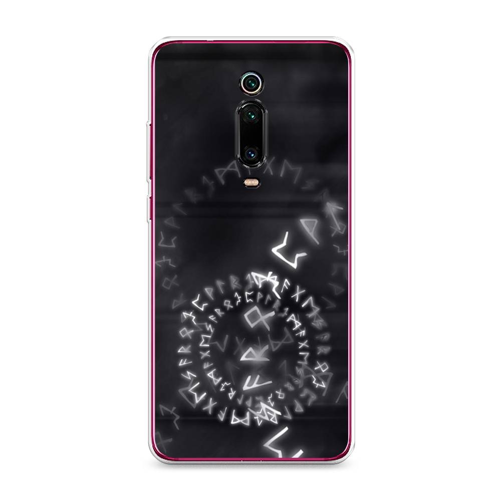 

Чехол на Xiaomi Redmi K20 "Руны", Серый;черный, 35650-3