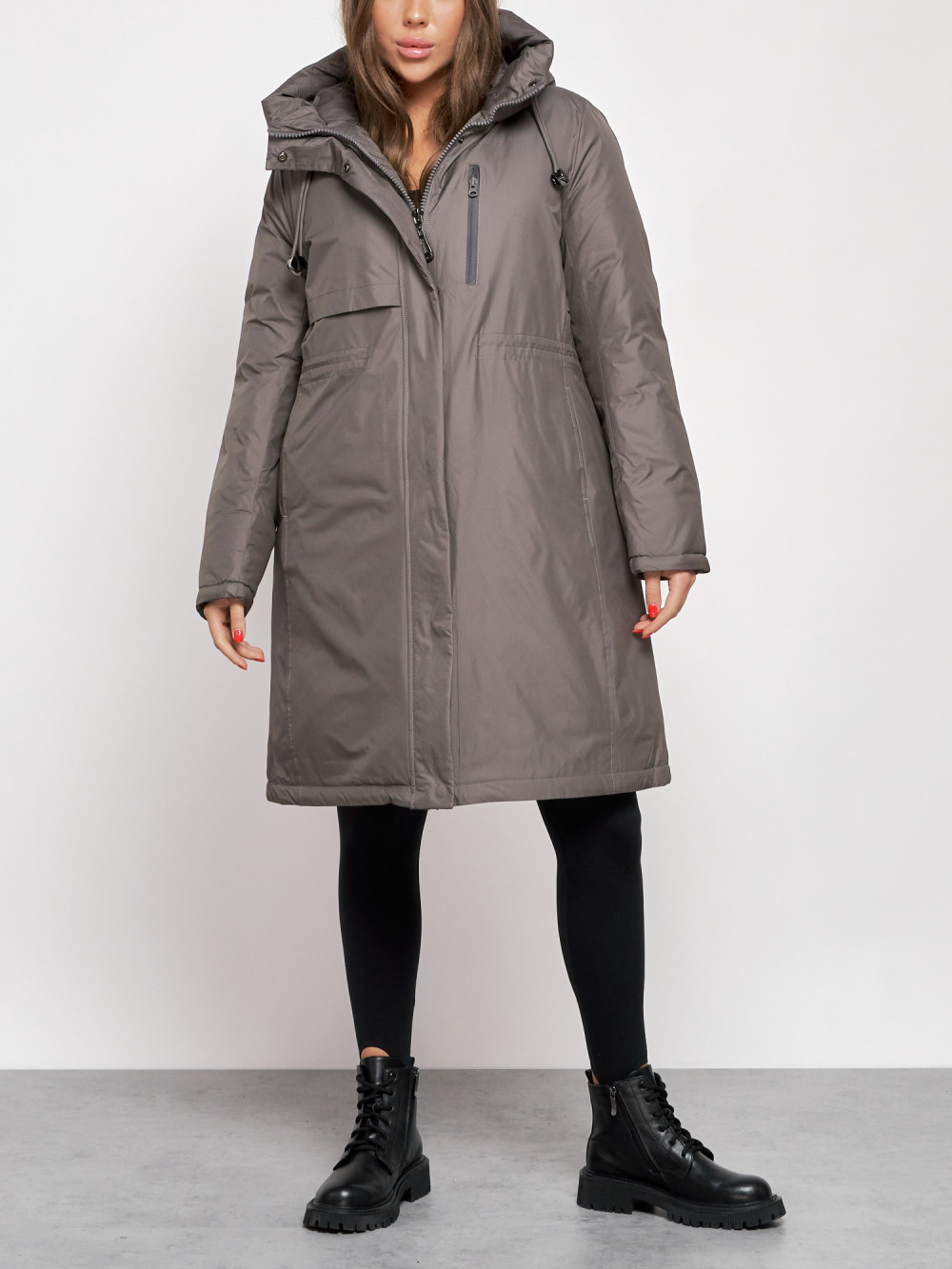 

Пальто женское NoBrand AD52333 серое XXL, Серый, AD52333