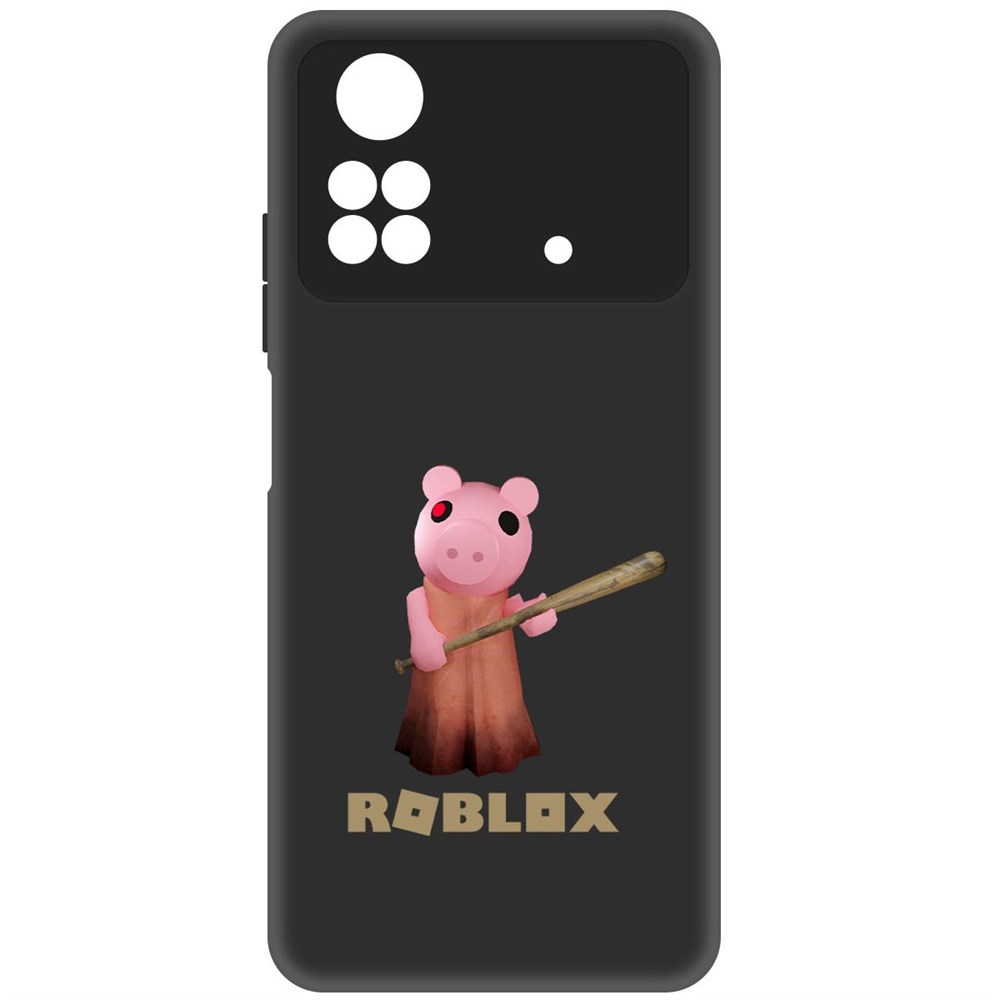 

Чехол-накладка Софт Roblox-Пигги для Poco M4 Pro, Черный