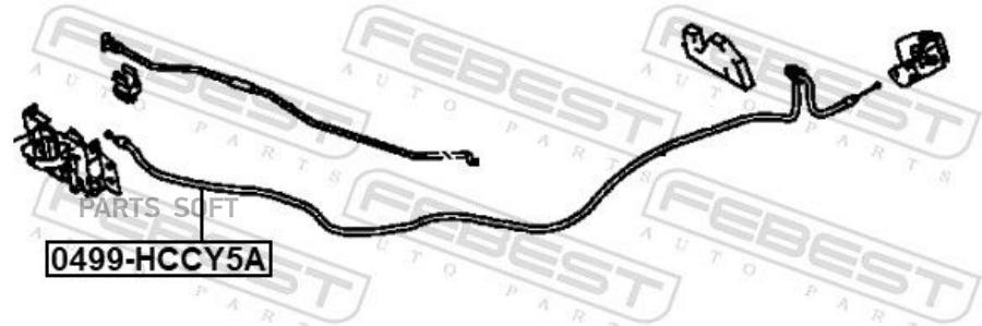 

FEBEST Трос замка капота MITSUBISHI LANCER CZ4A 2008.09=> FEBEST 0499-HCCY5A