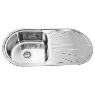 Мойка для кухни врезная из нержавеющей стали SINKLIGHT 10048В U 0.8/200 1Р глянец