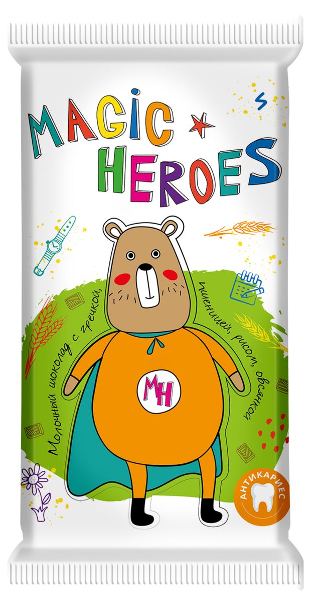

Шоколад Magic Heroes молочный со злаками 30 г