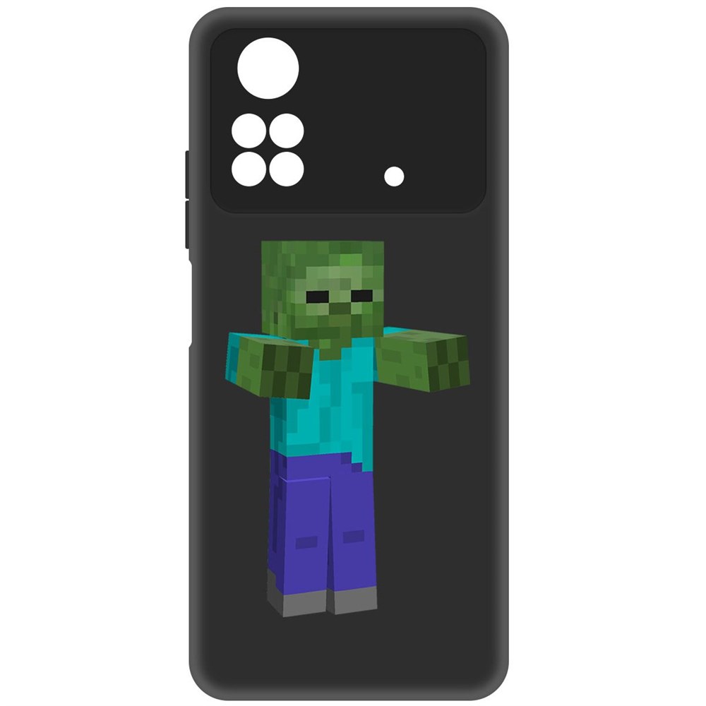 

Чехол-накладка Софт Minecraft-Гигант для Poco M4 Pro, Черный